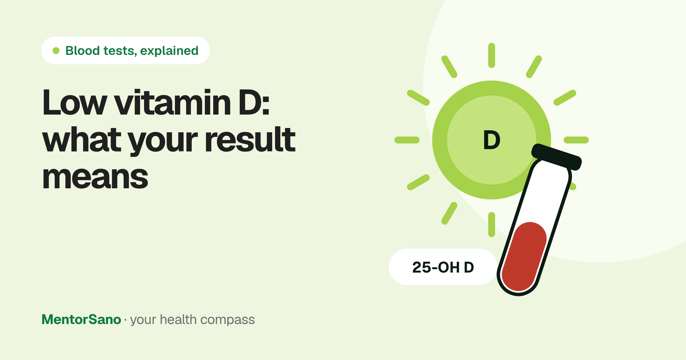 Low vitamin D: what your blood test result means and what to do next